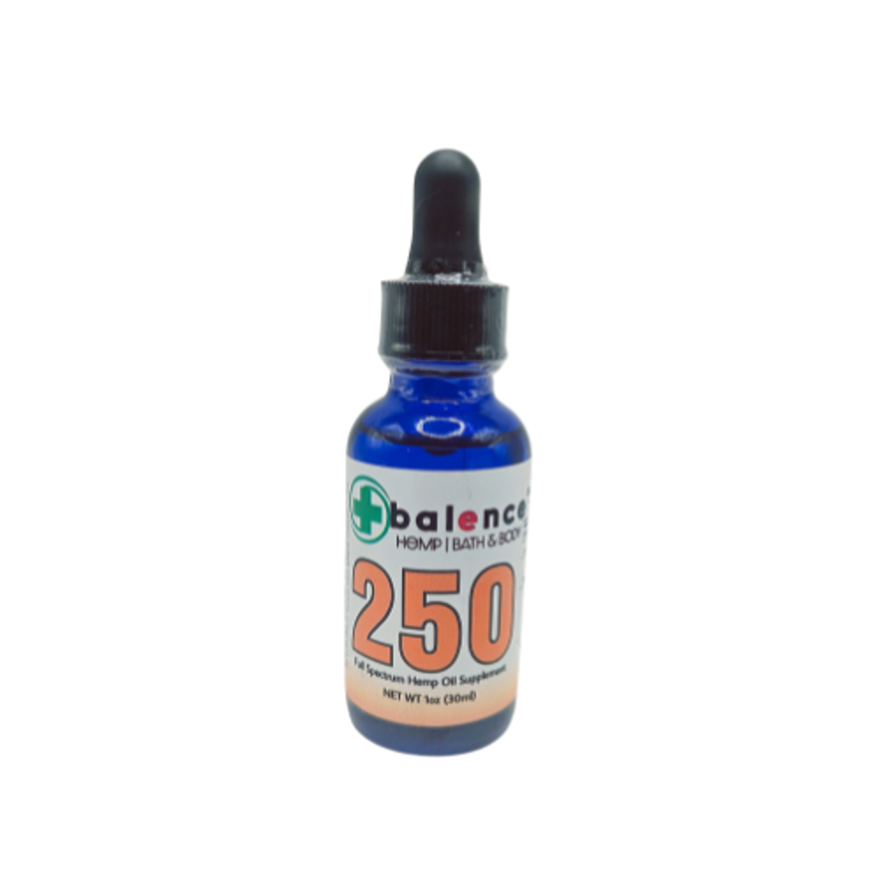 250mg - 30ml (1oz) Hemp CBD - Full Spectrum Oils - MCT