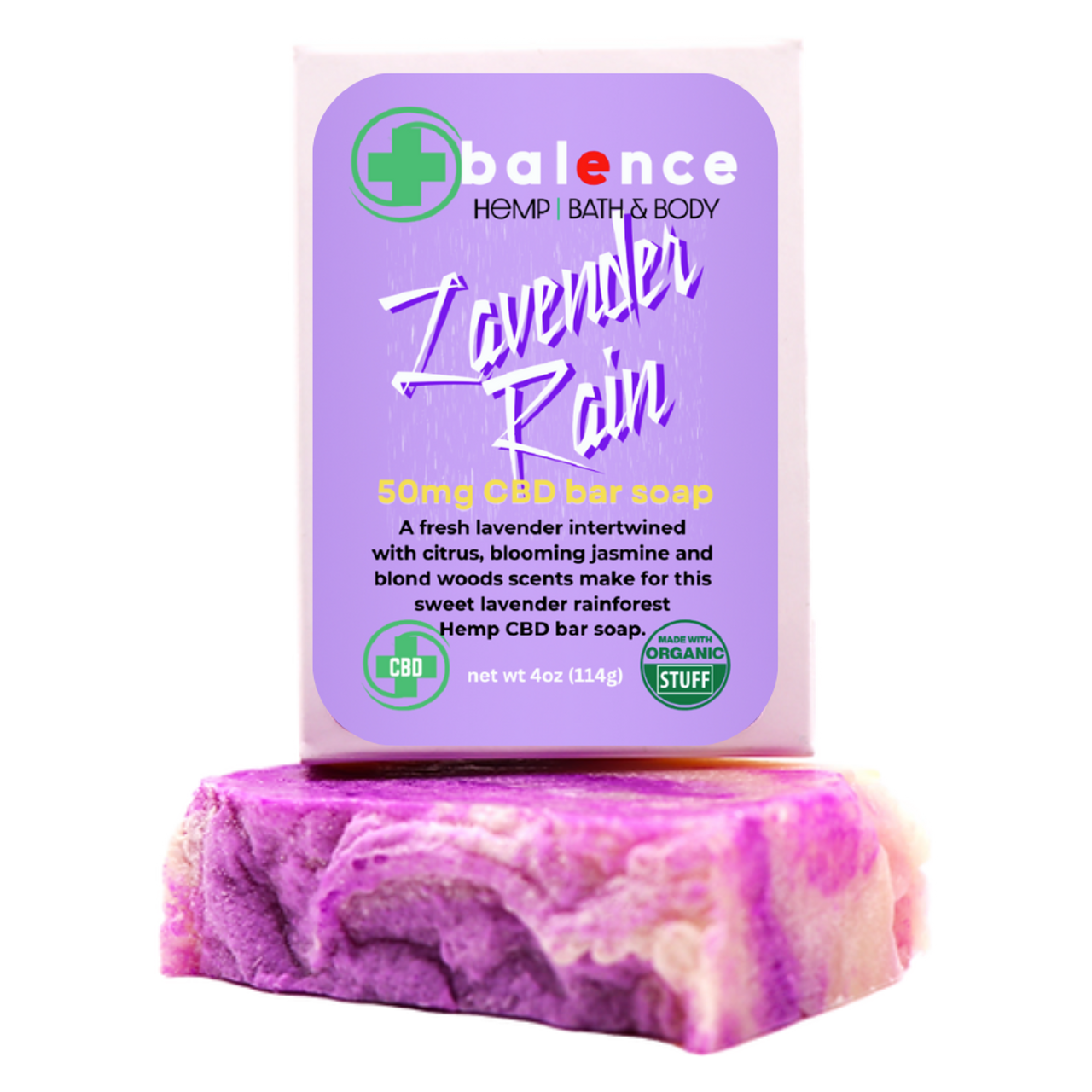 Hemp CBD - Lavender Rain Bar Soap