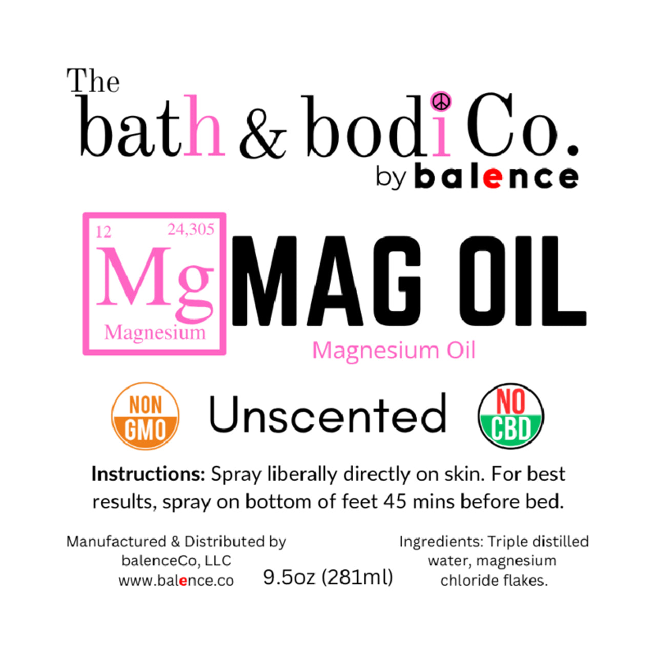 Magnesium Topical Magnesium Spray 9.5oz