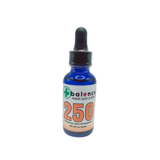 250mg - 30ml (1oz) Hemp CBD - Full Spectrum Oils - MCT