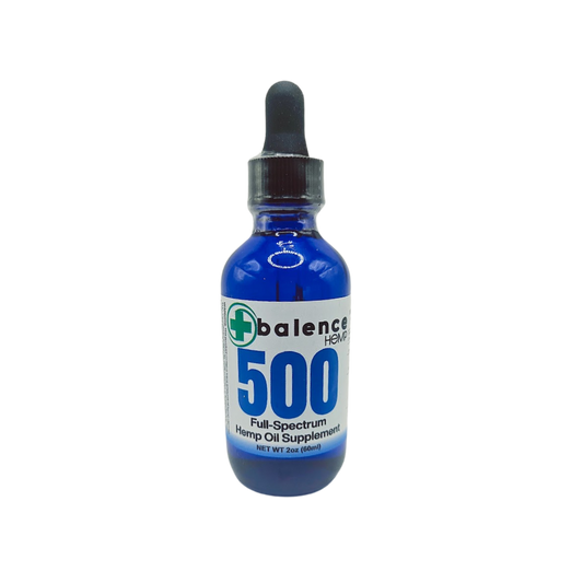500mg 2oz Full Spectrum Hemp CBD Tincture Oils - MCT