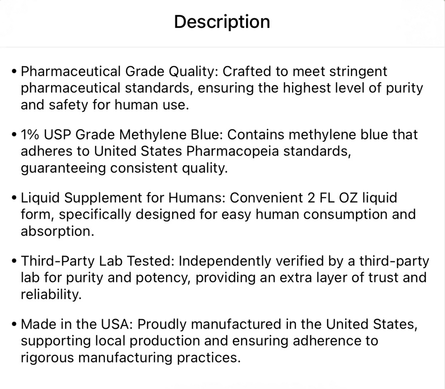 Methylene Blue 2 oz