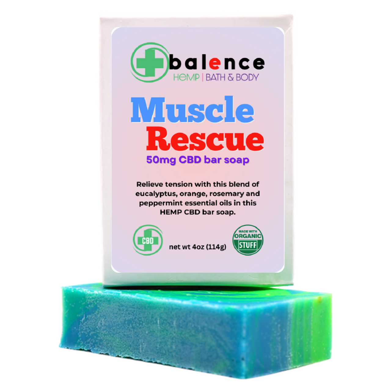Hemp CBD - Muscle Rescue Bar Soap