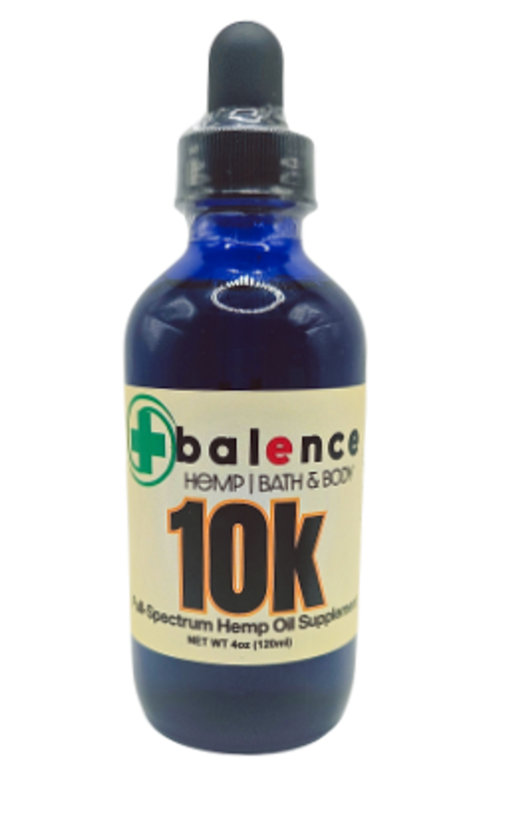 10,000mg(10k) - 120ml (4oz) Full Spectrum Hemp CBD Tincture Oils - MCT