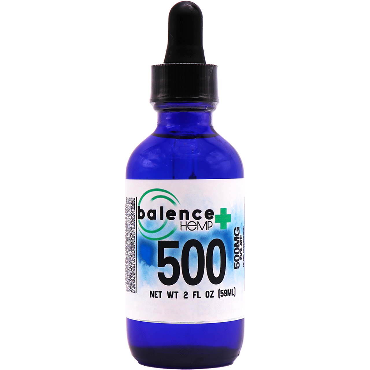 500mg - 60ml (2oz) Isolate Hemp CBD Tincture Oils - Hemp Seed Oil