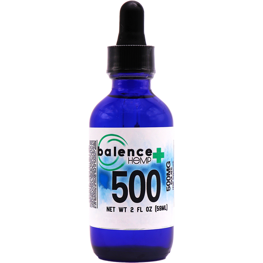 500mg - 60ml (2oz) Isolate Hemp CBD Tincture Oils - Hemp Seed Oil